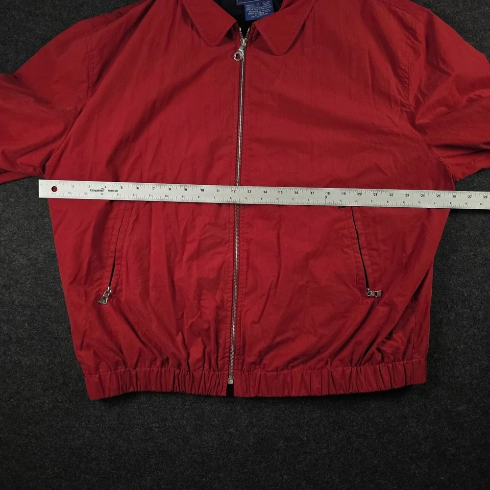Vtg Faconnable Jacket Mens Red Full Zip Lightweight Hong Kong Size XL
